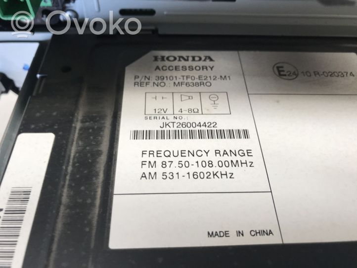 Honda Jazz Unité principale radio / CD / DVD / GPS 39101TF0E212M1