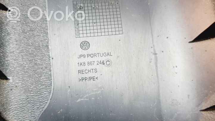 Volkswagen Scirocco (B) Revêtement de pilier (haut) 1K8867244C