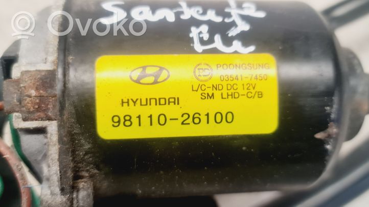 Hyundai Santa Fe Etupyyhkimen vivusto ja moottori 9811026100