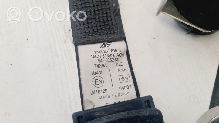 Volkswagen Sharan Third row seat belt 7M3857816B