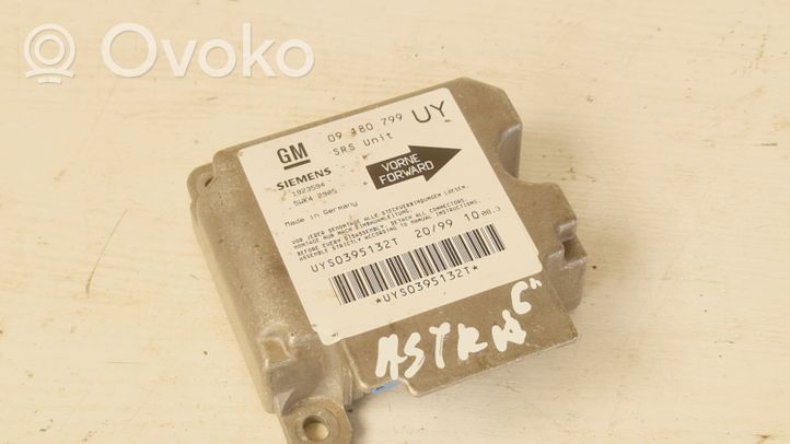 Opel Astra G Module de contrôle airbag 09180799