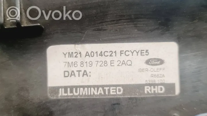 Ford Galaxy Dysze / Kratki środkowego nawiewu deski rozdzielczej 7M6819728E