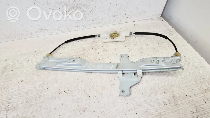 Citroen C4 I Front window lifting mechanism without motor 9657133680