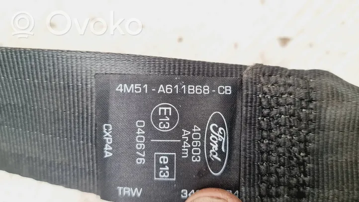 Ford Focus Ceinture de sécurité arrière 4M51A611B68CB