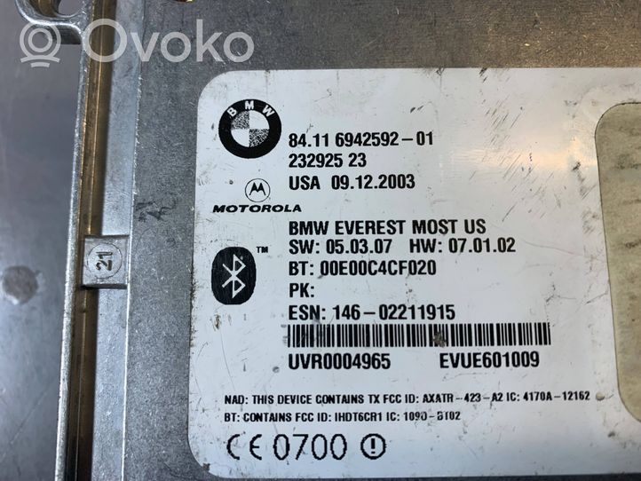 BMW 6 E63 E64 Module unité de contrôle Bluetooth 6942592