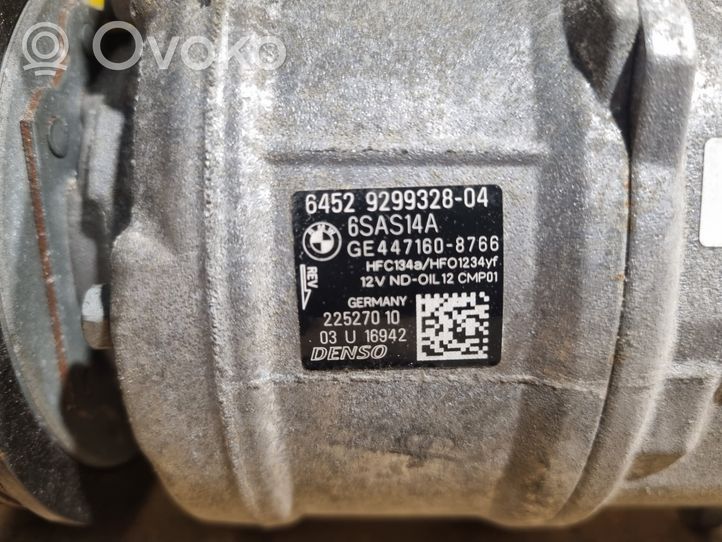 BMW 4 F36 Gran coupe Compressore aria condizionata (A/C) (pompa) 9299328