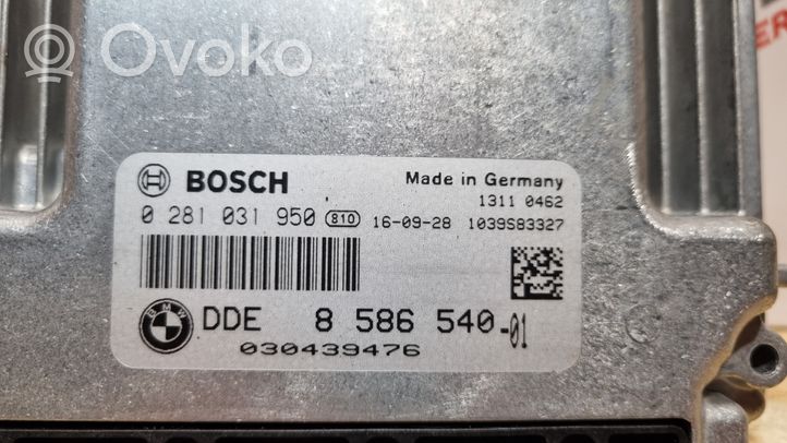 BMW 3 F30 F35 F31 Calculateur moteur ECU 8586540