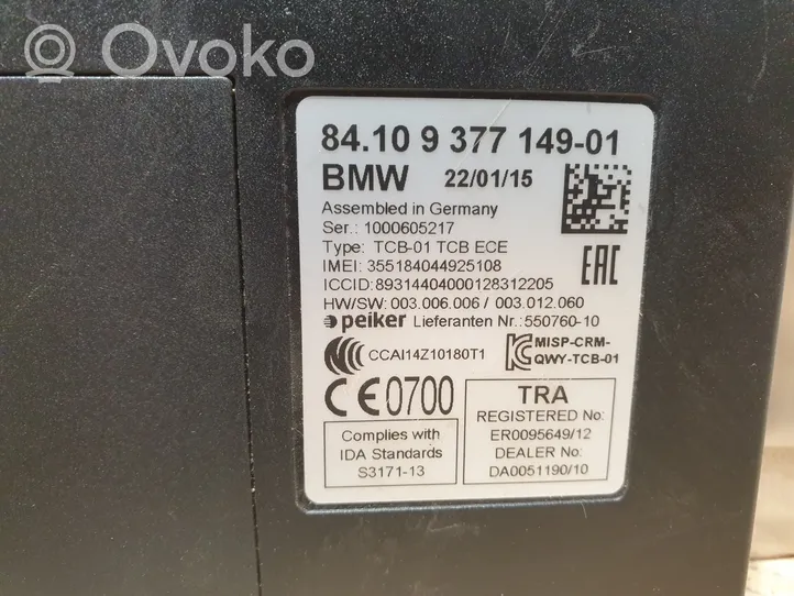 BMW 5 F10 F11 Module unité de contrôle Bluetooth 9377149