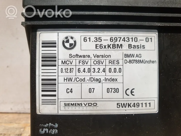 BMW 6 E63 E64 Mukavuusmoduuli 6974310