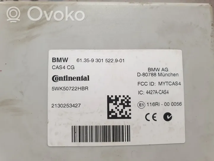 BMW 5 F10 F11 CAS valdymo blokas/ modulis 9301522