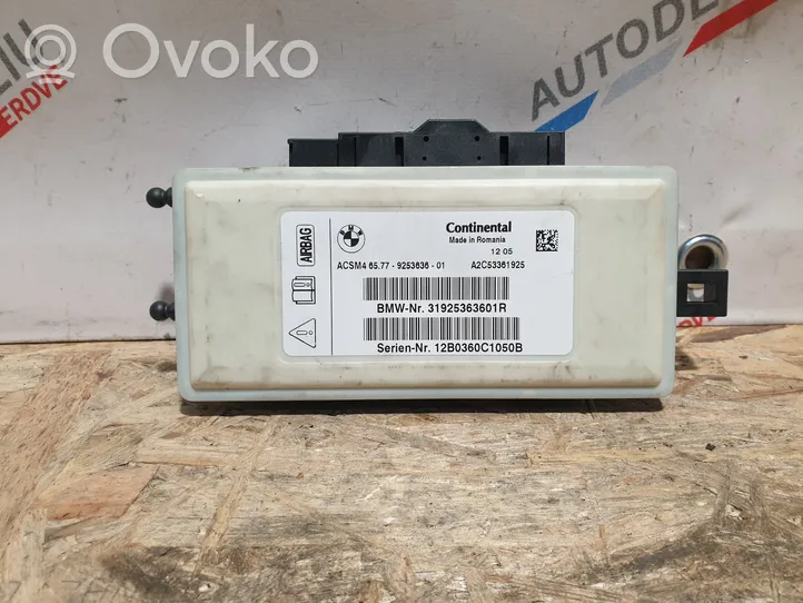 BMW X3 F25 Airbag control unit/module 9253636