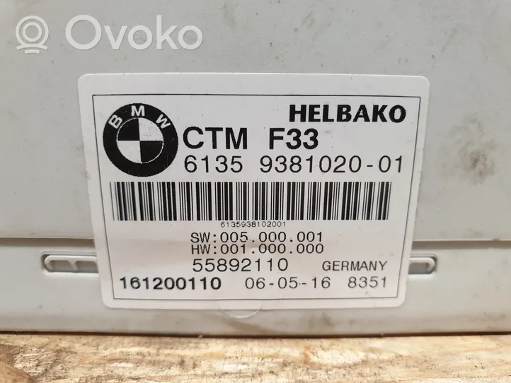 BMW M4 F82 F83 Pakeliamo stogo valdymo modulis 9381020