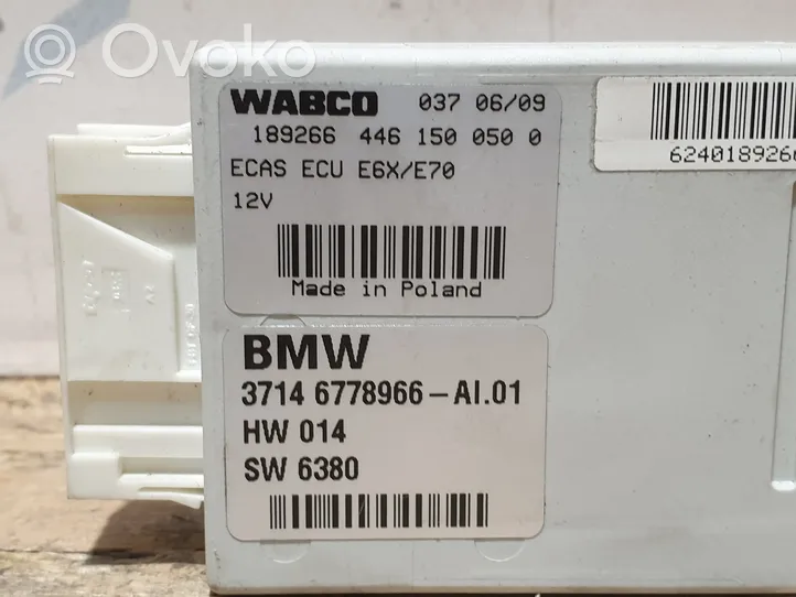 BMW X5 E70 Sterownik / Moduł tylnego zawieszenia pneumatycznego 6778966