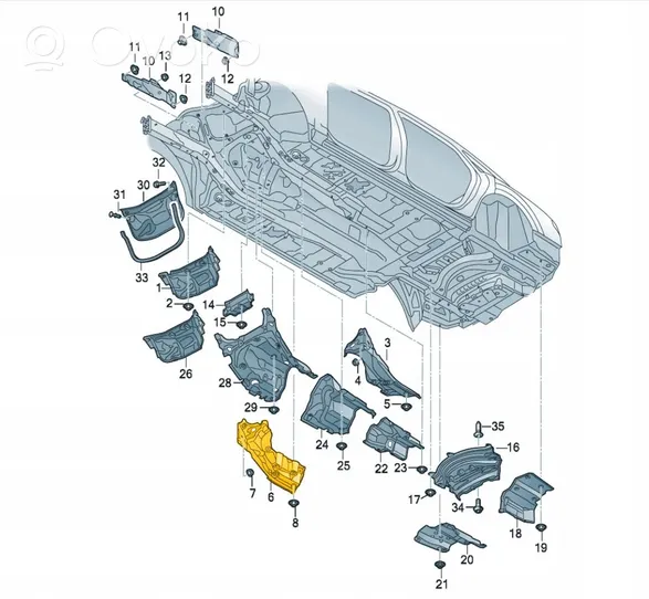 Audi A8 S8 D5 Osłona termiczna rury wydechowej 4N1825694B