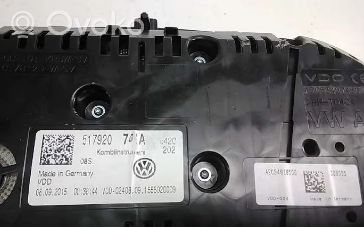 Volkswagen Golf SportWagen Compteur de vitesse tableau de bord A2C94818500