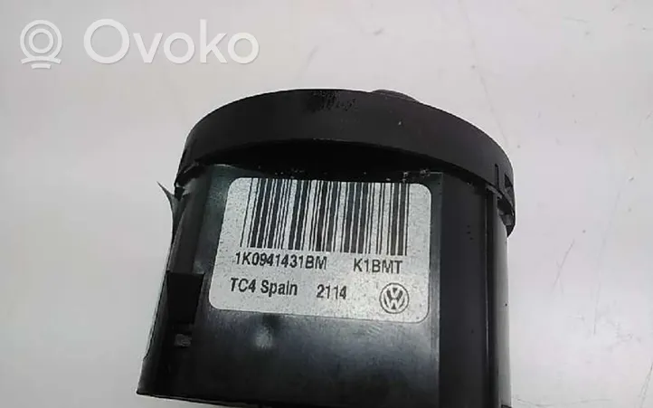 Volkswagen Caddy Przycisk / Pokrętło regulacji oświetlenia deski rozdzielczej 1K0941431BM