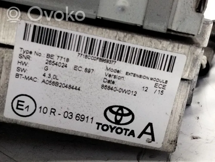 Toyota Auris E180 Écran d'affichage supérieur 10R036911