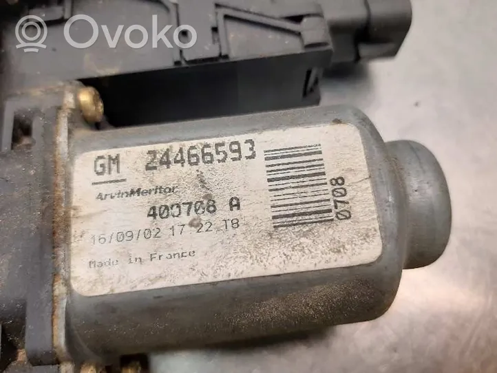 Opel Corsa C Manualny podnośnik szyby drzwi przednich 24466593