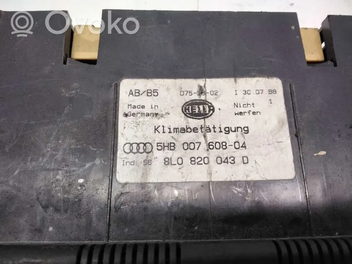 Audi A3 S3 8L Ilmastoinnin ohjainlaite 5HB007608