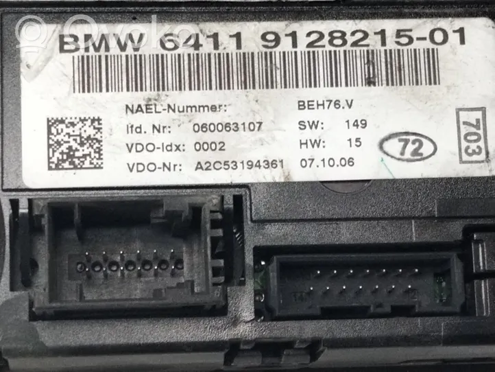BMW 1 E81 E87 Air conditioner control unit module 9128215