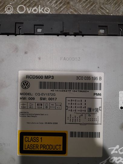 Volkswagen Caddy Unité principale radio / CD / DVD / GPS 3C0035195B