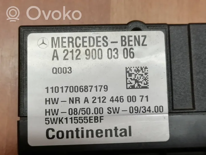 Mercedes-Benz C W204 Unité de commande / module de pompe à carburant A2129000306