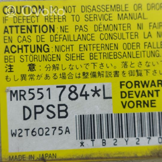 Mitsubishi Pajero Sterownik / Moduł Airbag MR551784L