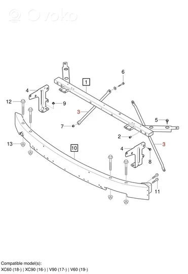 Volvo XC60 Altra parte del vano motore 32244779