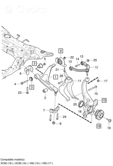 Volvo XC60 Górny wahacz przedni 32395243