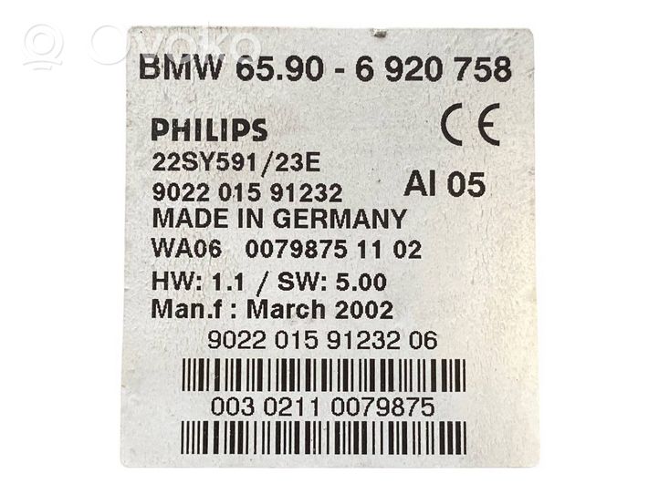 BMW 5 E39 Unità di navigazione lettore CD/DVD 6920758
