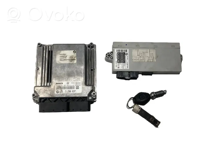 BMW 5 E60 E61 Kit centralina motore ECU e serratura 7796637