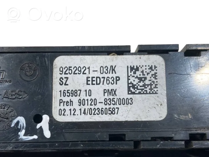 BMW 4 F32 F33 Przycisk / Włącznik czujnika parkowania PDC 9252921