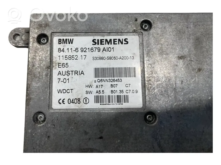 BMW 7 E65 E66 Puhelimen käyttöyksikkö/-moduuli 6921679