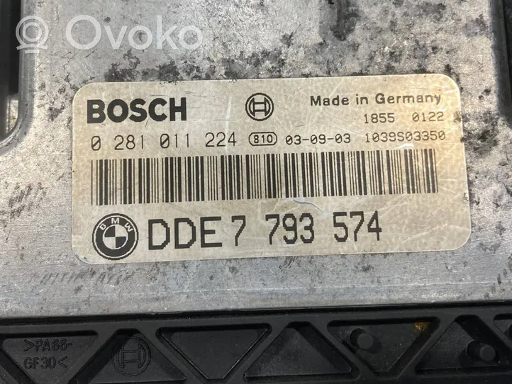 BMW 5 E60 E61 Komputer / Sterownik ECU i komplet kluczy 7793574