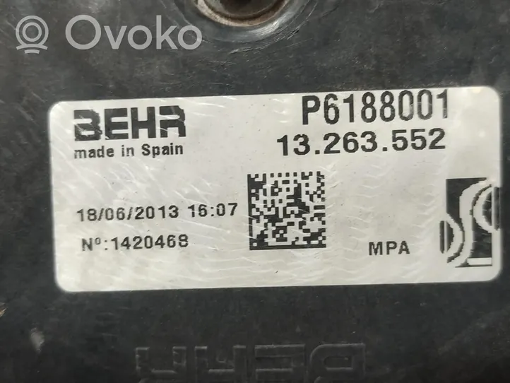 Opel Corsa D Ventilateur de refroidissement de radiateur électrique 13263552