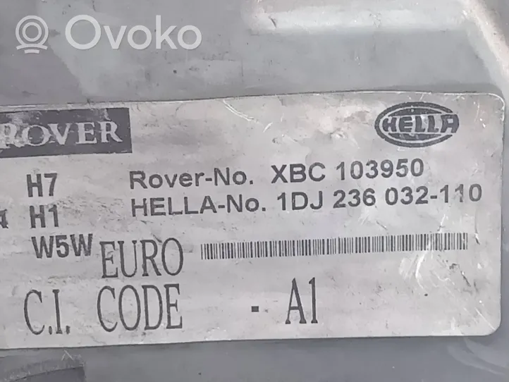 Rover 75 Etu-/Ajovalo 1DJ236032110