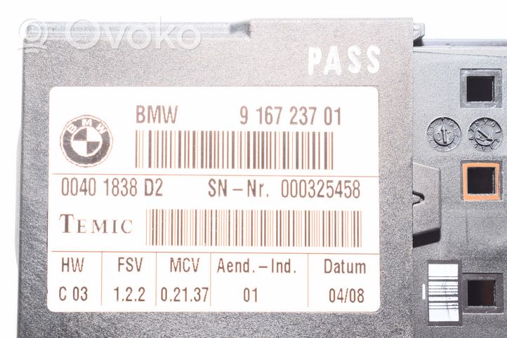 BMW 3 E92 E93 Moduł / Sterownik fotela 9167237