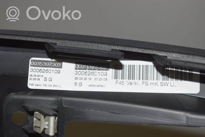 BMW 2 F46 Paneļa dekoratīvās apdares vairogs (apakšējais) 9263359