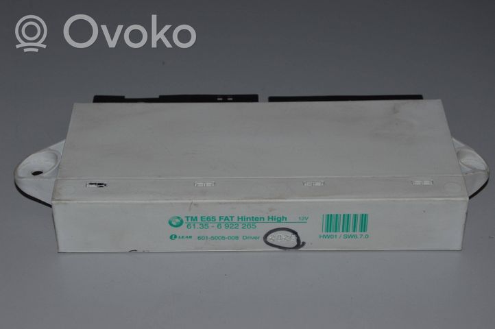 BMW 7 E65 E66 Durvju vadības bloks 6922265