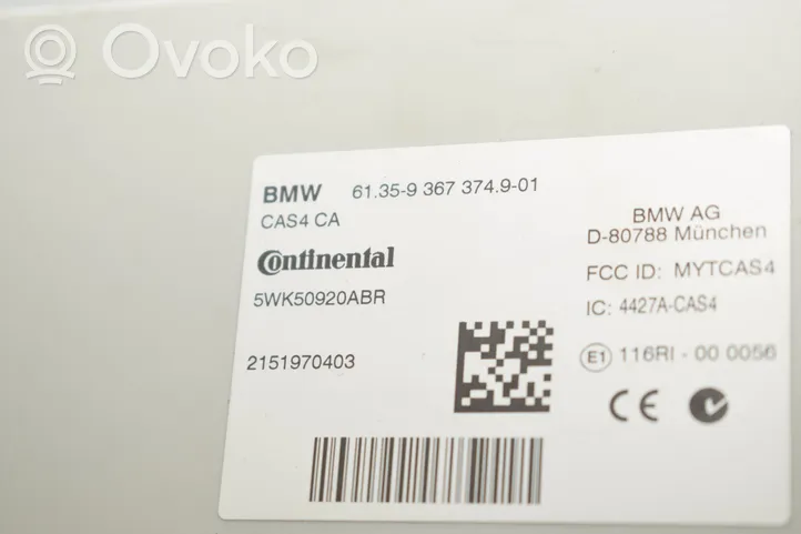 BMW 5 F10 F11 Komputer / Sterownik ECU i komplet kluczy 