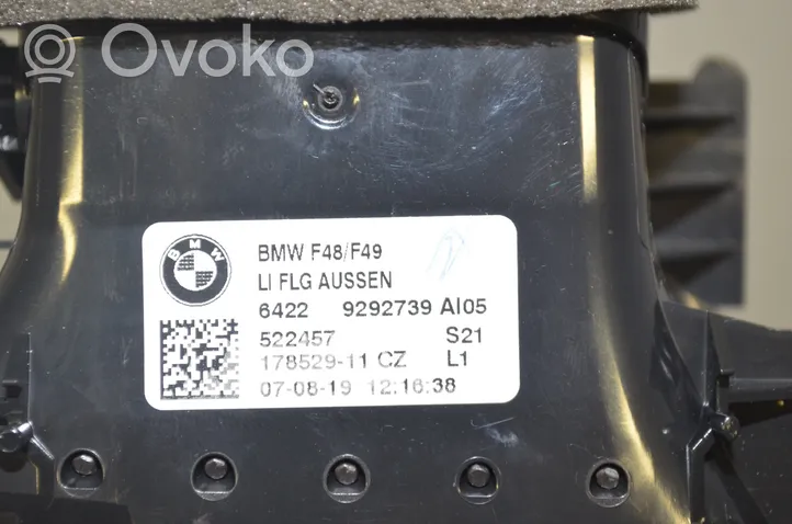 BMW X1 F48 F49 Garniture, panneau de grille d'aération latérale 9292739