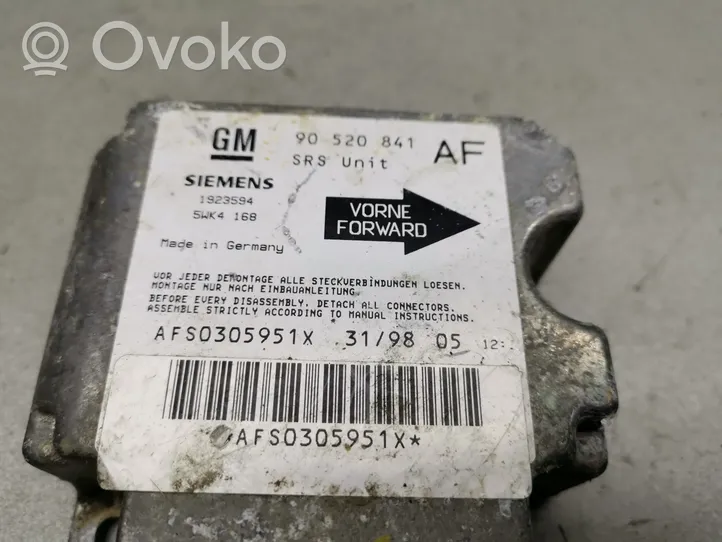 Opel Astra G Module de contrôle airbag 90520841