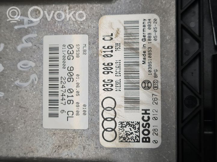 Audi A4 S4 B7 8E 8H Calculateur moteur ECU 03G906016CL