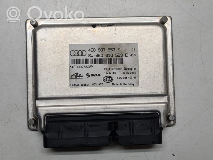 Audi A8 S8 D3 4E Sterownik / Moduł zawieszenia pneumatycznego 4E0907553E