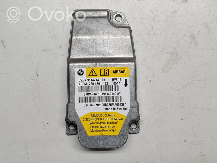 BMW 5 E60 E61 Module de contrôle airbag 6577911421401