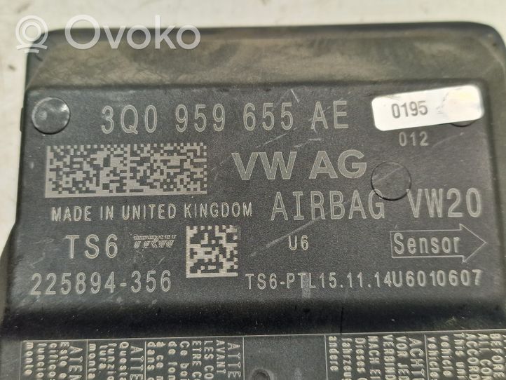 Volkswagen PASSAT B8 Centralina/modulo airbag 3Q0959655AE