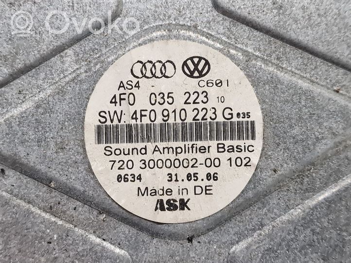 Audi A6 S6 C6 4F Garso stiprintuvas 4F0035223