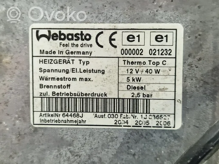 BMW X5 E53 Pre riscaldatore ausiliario (Webasto) 64126918942