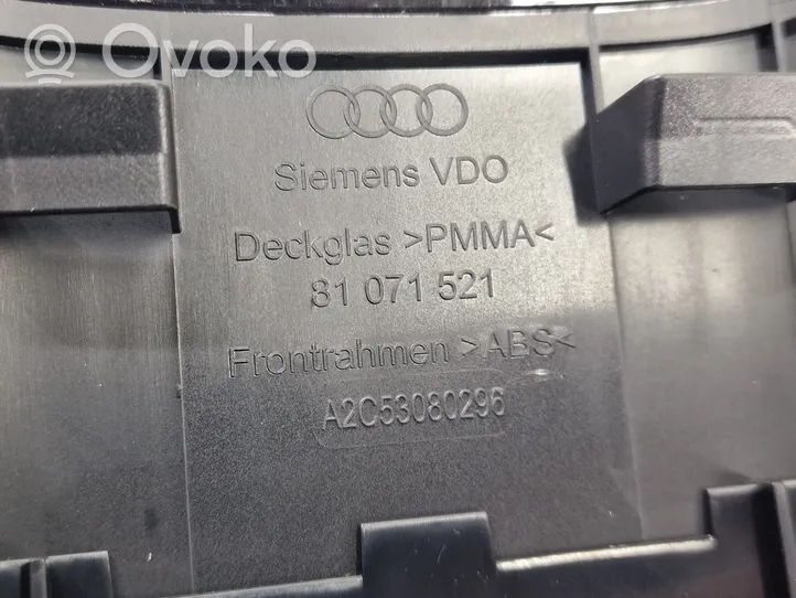 Audi A3 S3 A3 Sportback 8P Spidometras (prietaisų skydelis) 8P0920931E