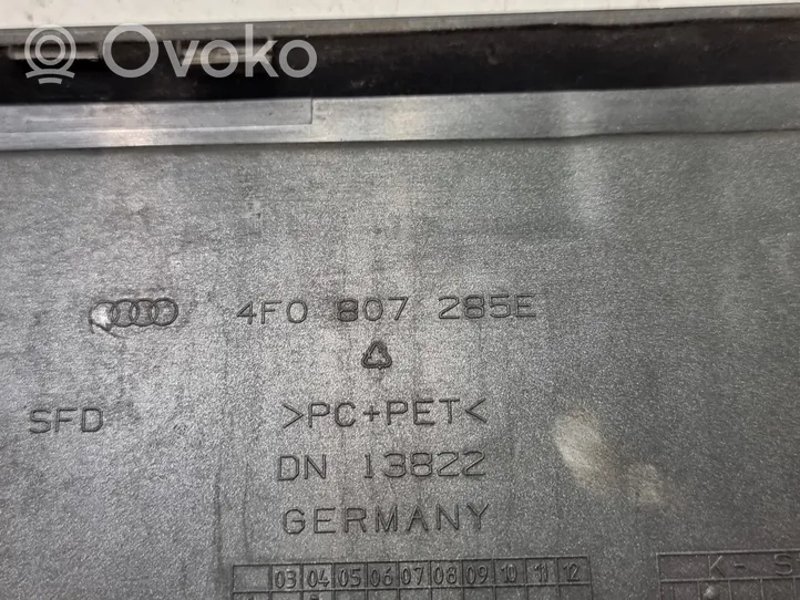 Audi A6 S6 C6 4F Ramka przedniej tablicy rejestracyjnej 4F0807285E